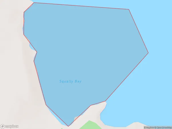 Squally Bay, Otago Polygon Area Map