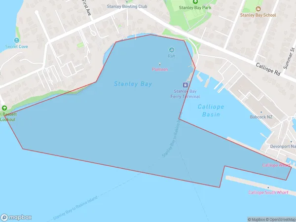 Stanley Bay, Auckland Polygon Area Map