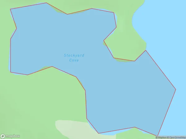 Stockyard Cove, Southland Polygon Area Map