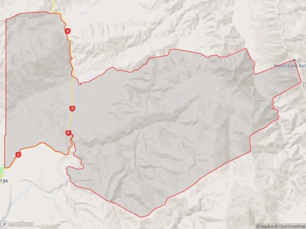 Lindis Valley, Otago Polygon Area Map