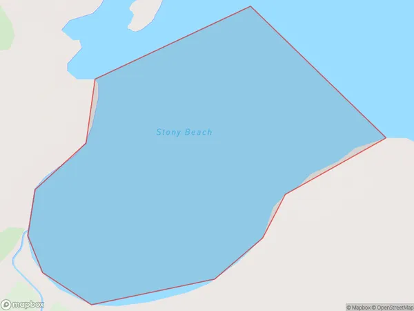 Stony Beach, Otago Polygon Area Map
