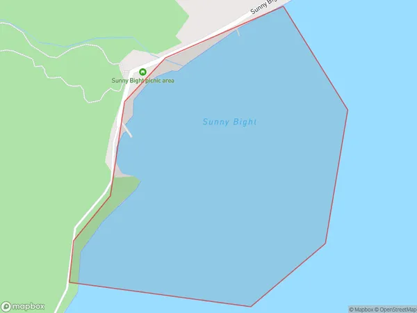 Sunny Bight, West Coast Polygon Area Map