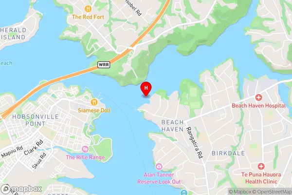 Sunset Bay,Auckland Area Map