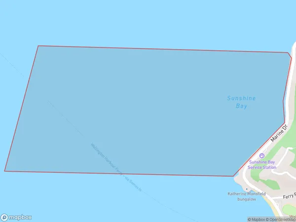 Sunshine Bay, Wellington Polygon Area Map