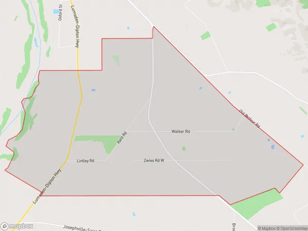 Lintley, Southland Polygon Area Map