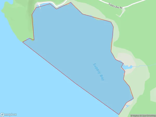 Supply Bay, Southland Polygon Area Map