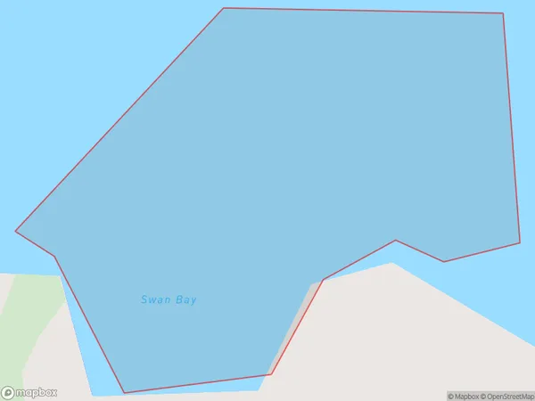 Swan Bay, West Coast Polygon Area Map