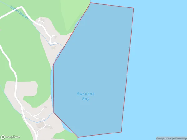 Swanson Bay, Auckland Polygon Area Map