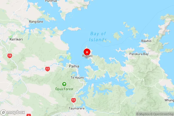 Tahapuke Bay,Northland Region Map