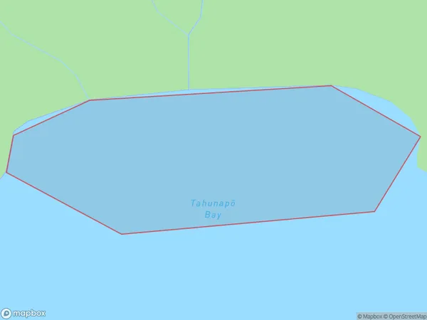 Tahunapo Bay, Bay of Plenty Polygon Area Map