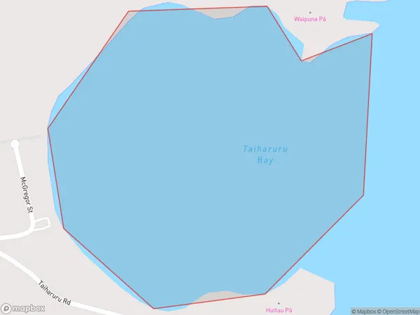 Taiharuru Bay, Otago Polygon Area Map