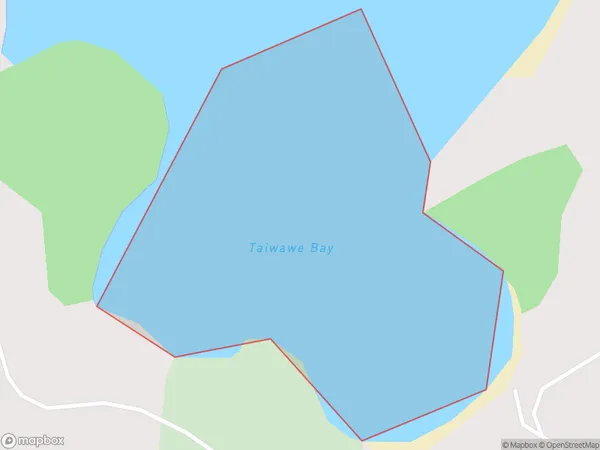 Taiwawe Bay, Northland Polygon Area Map