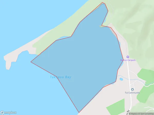 Takapou Bay, Tasman Polygon Area Map