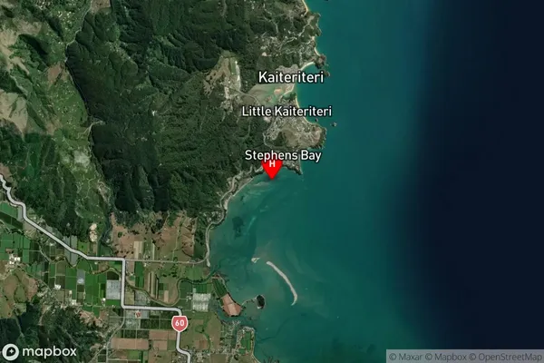 Tapu Bay,Tasman Satellite Map