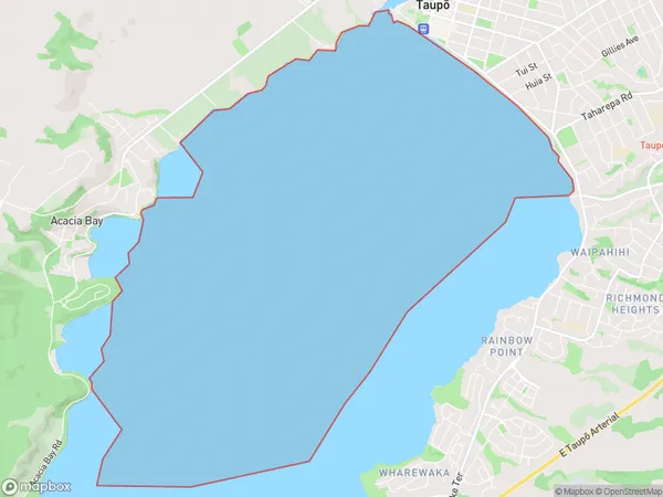 Tapuaeharuru Bay, Waikato Polygon Area Map