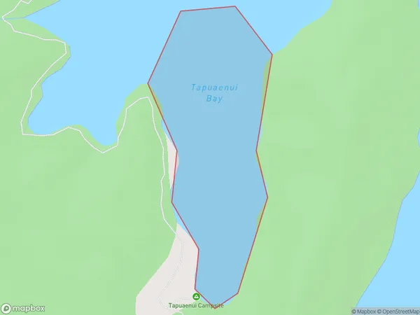 Tapuaenui Bay, Hawke's Bay Polygon Area Map