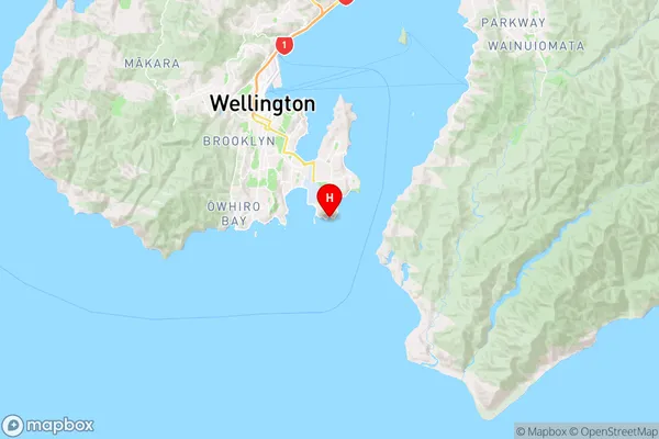 Tarakena Bay,Wellington Region Map