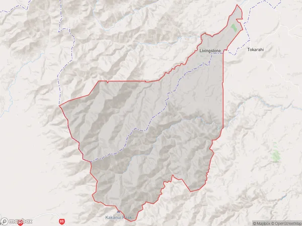 Livingstone, Canterbury Polygon Area Map