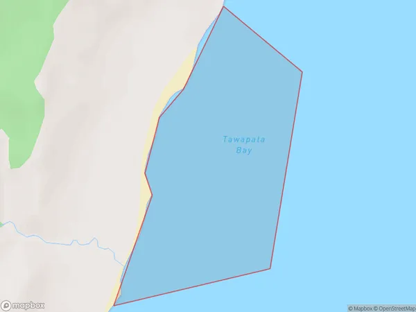 Tawapata Bay, Hawke's Bay Polygon Area Map