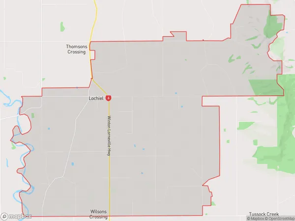 Lochiel, Southland Polygon Area Map