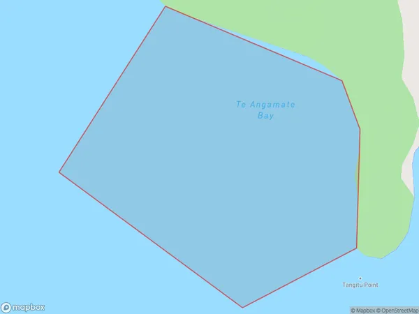 Te Angamate Bay, Northland Polygon Area Map
