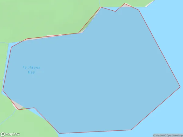 Te Hapua Bay, Waikato Polygon Area Map