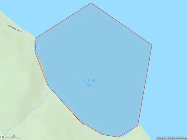 Te Hinau Bay, Bay of Plenty Polygon Area Map