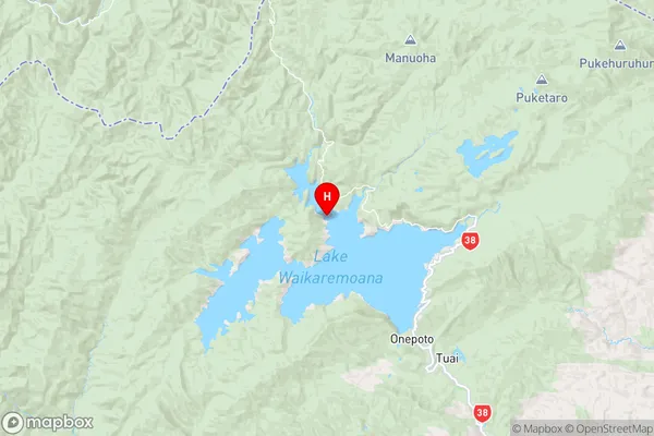 Te Ihootoko Bay,Hawke's Bay Region Map