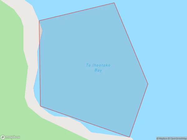 Te Ihootoko Bay, Hawke's Bay Polygon Area Map