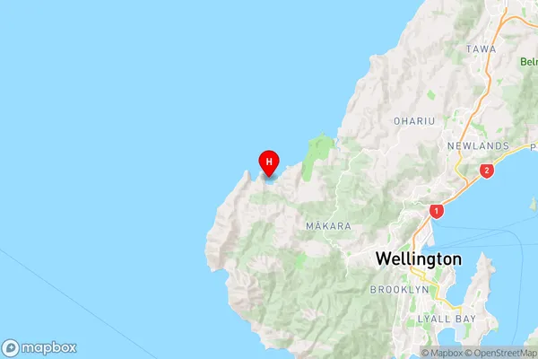 Te Ikaamaru Bay,Wellington Region Map