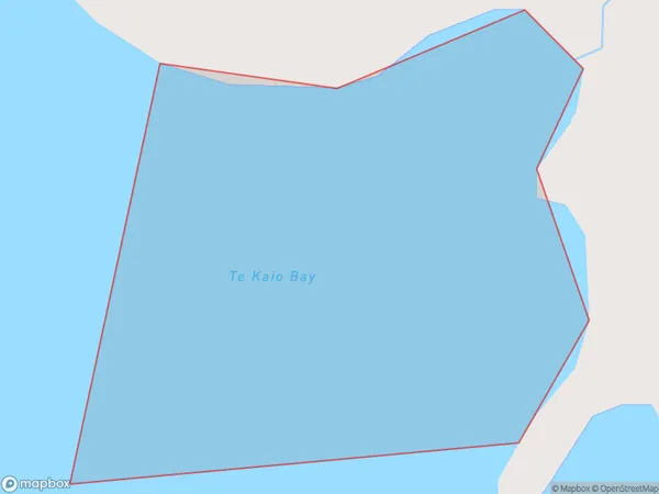 Te Kaio Bay, Canterbury Polygon Area Map