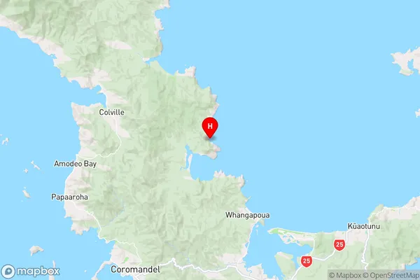 Te Kapoai Bay,Waikato Region Map
