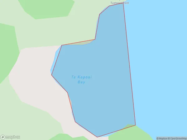 Te Kapoai Bay, Waikato Polygon Area Map