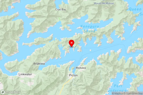 Lochmara Bay,Marlborough Region Map