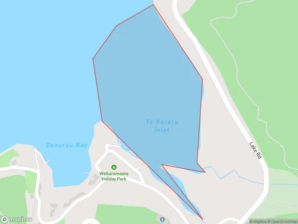 Te Karetu Inlet, Hawke's Bay Polygon Area Map