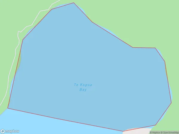 Te Kopua Bay, Hawke's Bay Polygon Area Map