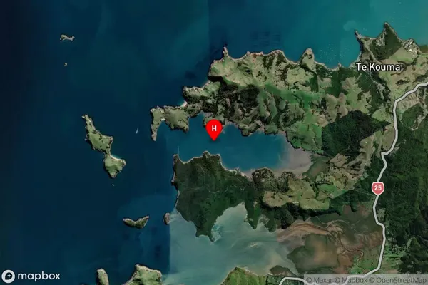 Te Kouma Harbour,Waikato Satellite Map