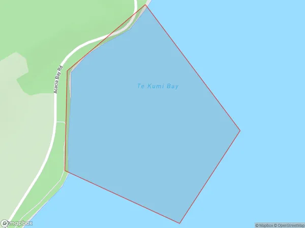 Te Kumi Bay, Waikato Polygon Area Map