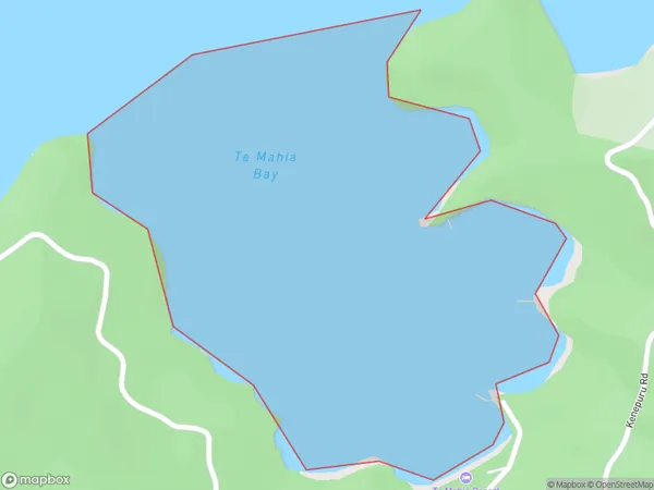 Te Mahia Bay, Marlborough Polygon Area Map