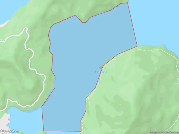 Te Mako Bay, Marlborough Polygon Area Map