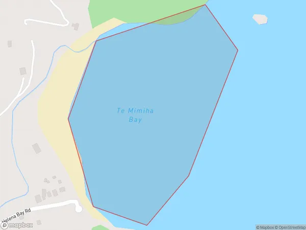 Te Mimiha Bay, Northland Polygon Area Map