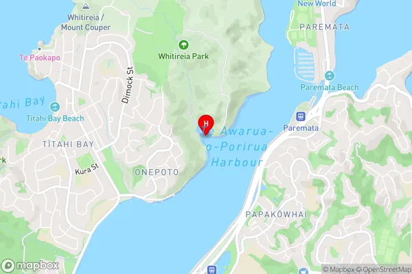 Te Onepoto Bay,Wellington Area Map