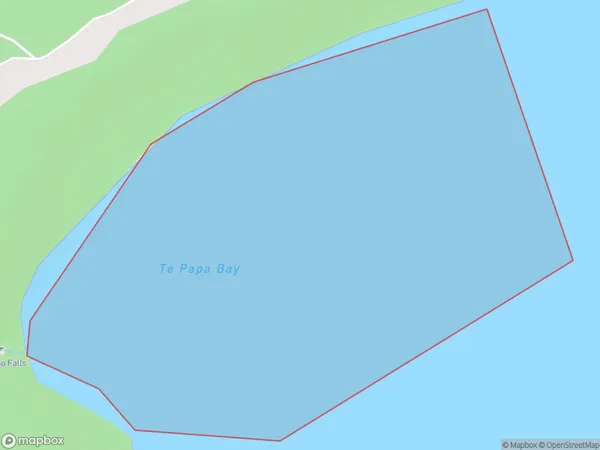 Te Papa Bay, Waikato Polygon Area Map