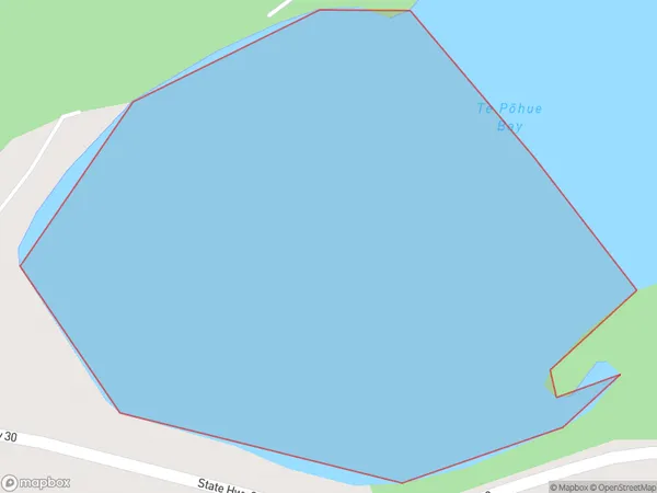 Te Pohue Bay, Bay of Plenty Polygon Area Map