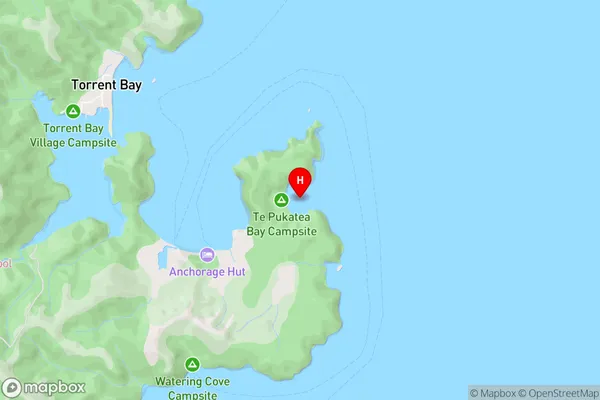 Te Pukatea Bay,Tasman Area Map