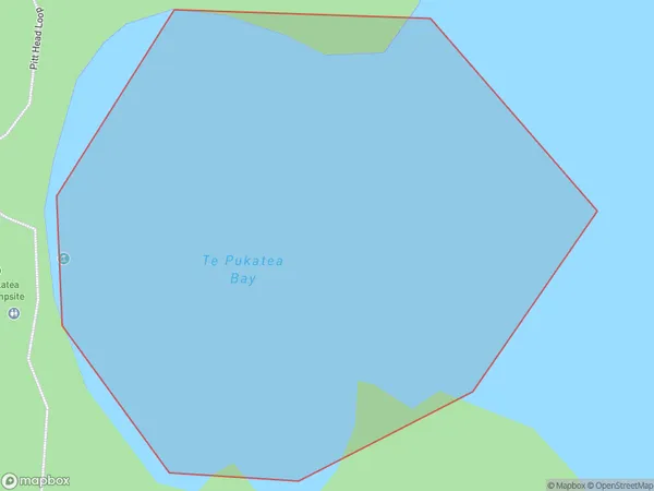 Te Pukatea Bay, Tasman Polygon Area Map