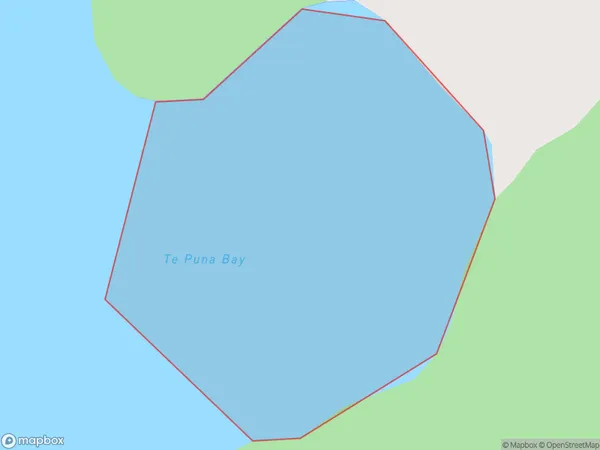 Te Puna Bay, Hawke's Bay Polygon Area Map