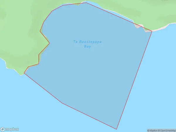 Te Raeotepapa Bay, Waikato Polygon Area Map