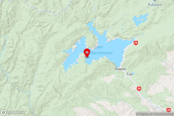 Te Raoa Bay,Hawke's Bay Region Map