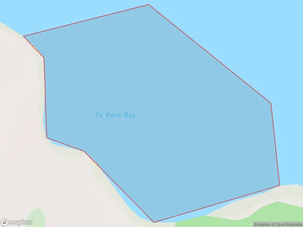 Te Rere Bay, Auckland Polygon Area Map